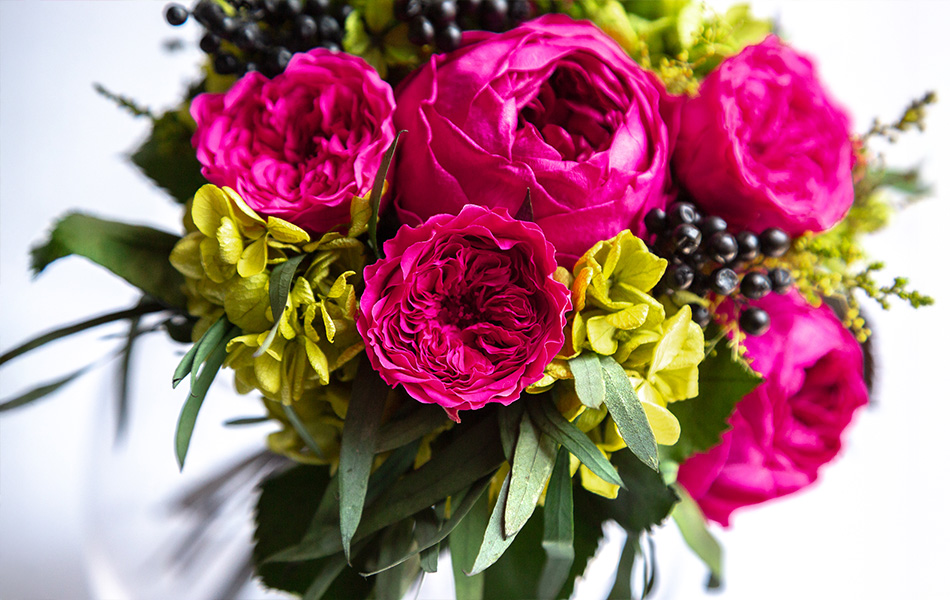 誕生日に送られる花の写真